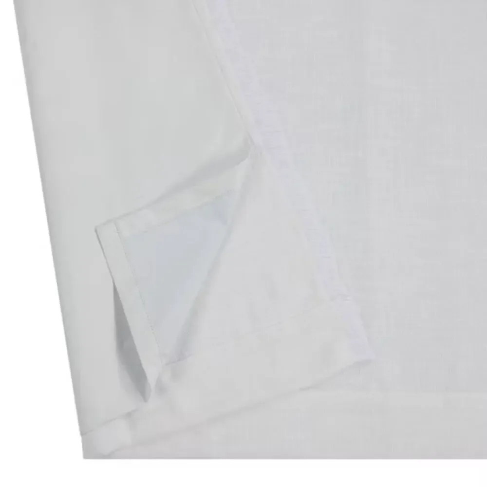 (1) Threshold NWT NIB Blackout Slub Weave Raw Edge Curtain Panel White 50x63